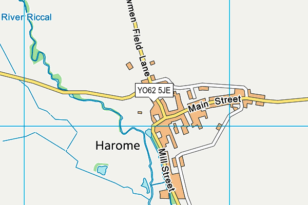 YO62 5JE map - OS VectorMap District (Ordnance Survey)