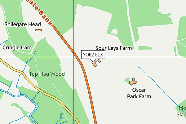 YO62 5LX map - OS VectorMap District (Ordnance Survey)