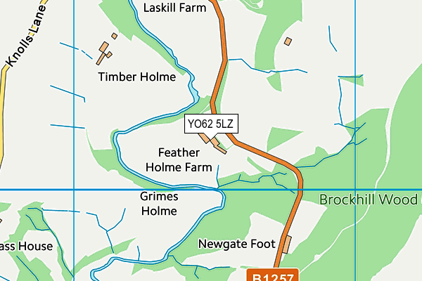 YO62 5LZ map - OS VectorMap District (Ordnance Survey)