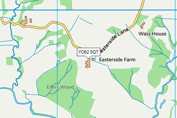 YO62 5QT map - OS VectorMap District (Ordnance Survey)