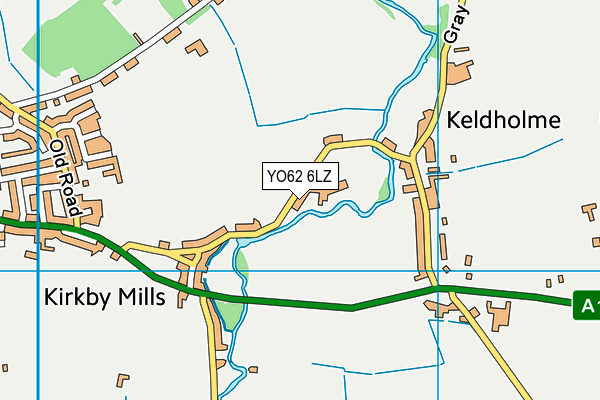 YO62 6LZ map - OS VectorMap District (Ordnance Survey)