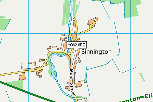 YO62 6RZ map - OS VectorMap District (Ordnance Survey)