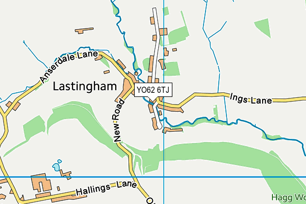 YO62 6TJ map - OS VectorMap District (Ordnance Survey)