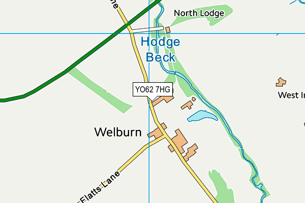 YO62 7HG map - OS VectorMap District (Ordnance Survey)