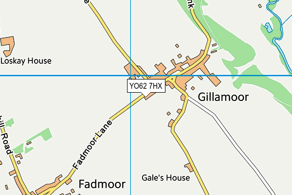 YO62 7HX map - OS VectorMap District (Ordnance Survey)