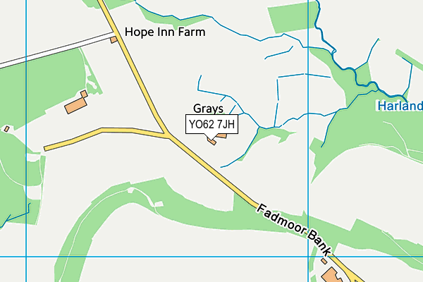 YO62 7JH map - OS VectorMap District (Ordnance Survey)