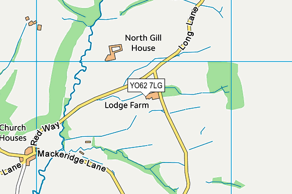 YO62 7LG map - OS VectorMap District (Ordnance Survey)