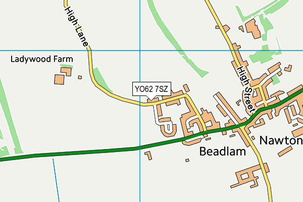YO62 7SZ map - OS VectorMap District (Ordnance Survey)