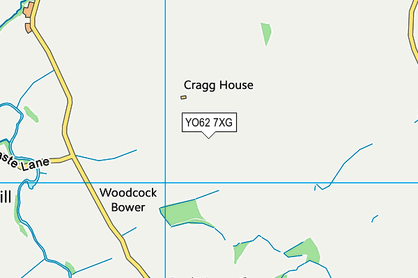 YO62 7XG map - OS VectorMap District (Ordnance Survey)