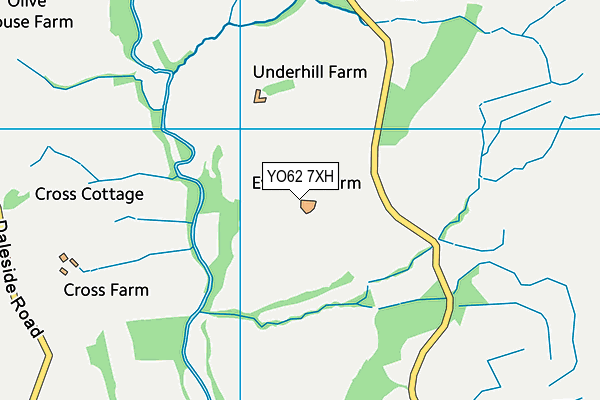 YO62 7XH map - OS VectorMap District (Ordnance Survey)