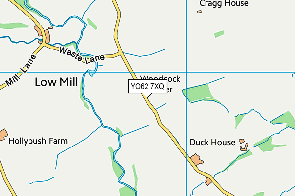 YO62 7XQ map - OS VectorMap District (Ordnance Survey)