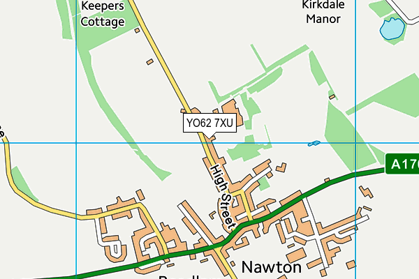 YO62 7XU map - OS VectorMap District (Ordnance Survey)