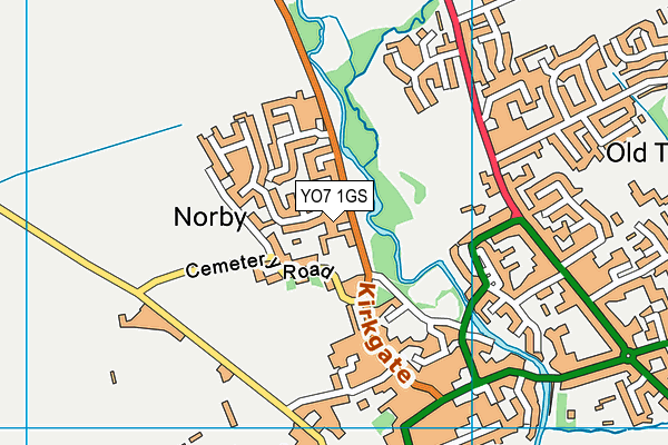YO7 1GS map - OS VectorMap District (Ordnance Survey) YO7 1GS map - OS VectorMap District (Ordnance Survey)