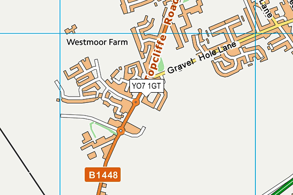 YO7 1GT map - OS VectorMap District (Ordnance Survey) YO7 1GT map - OS VectorMap District (Ordnance Survey)