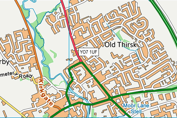 YO7 1UF map - OS VectorMap District (Ordnance Survey) YO7 1UF map - OS VectorMap District (Ordnance Survey)
