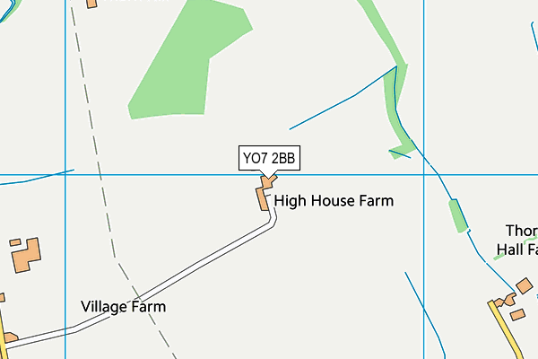 YO7 2BB map - OS VectorMap District (Ordnance Survey) YO7 2BB map - OS VectorMap District (Ordnance Survey)