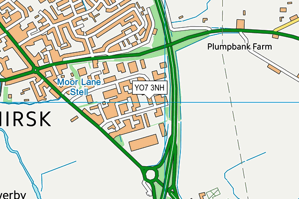 YO7 3NH map - OS VectorMap District (Ordnance Survey) YO7 3NH map - OS VectorMap District (Ordnance Survey)