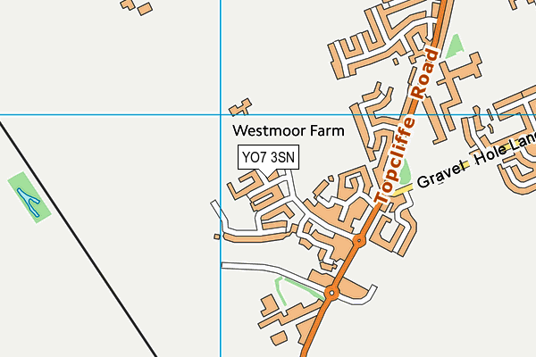 YO7 3SN map - OS VectorMap District (Ordnance Survey) YO7 3SN map - OS VectorMap District (Ordnance Survey)