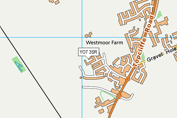 YO7 3SR map - OS VectorMap District (Ordnance Survey) YO7 3SR map - OS VectorMap District (Ordnance Survey)