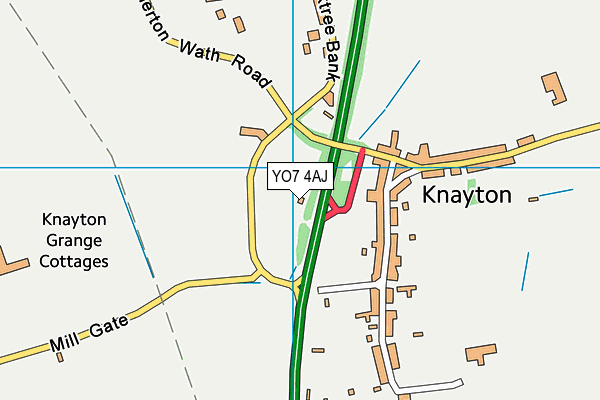 YO7 4AJ map - OS VectorMap District (Ordnance Survey) YO7 4AJ map - OS VectorMap District (Ordnance Survey)