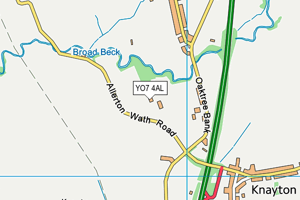 YO7 4AL map - OS VectorMap District (Ordnance Survey) YO7 4AL map - OS VectorMap District (Ordnance Survey)