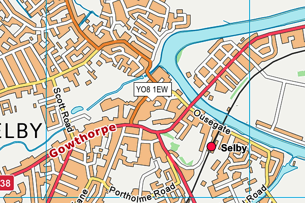 YO8 1EW map - OS VectorMap District (Ordnance Survey) YO8 1EW map - OS VectorMap District (Ordnance Survey)