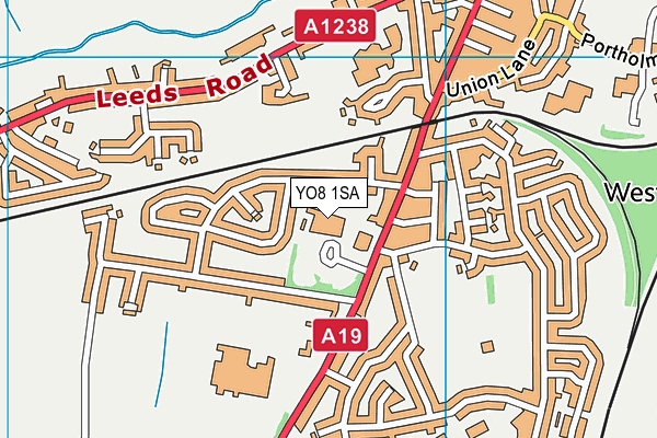 YO8 1SA map - OS VectorMap District (Ordnance Survey) YO8 1SA map - OS VectorMap District (Ordnance Survey)