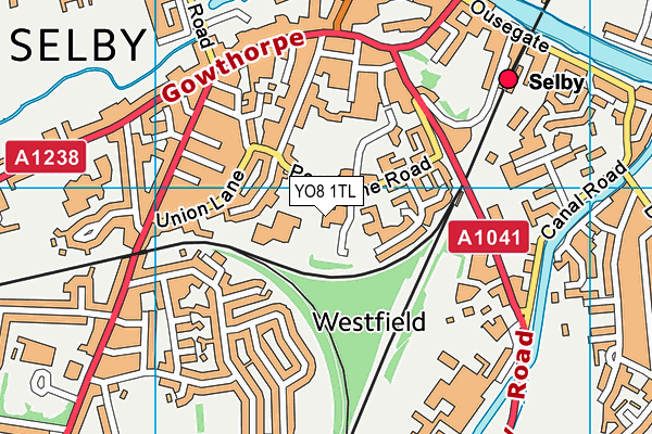 YO8 1TL map - OS VectorMap District (Ordnance Survey) YO8 1TL map - OS VectorMap District (Ordnance Survey)