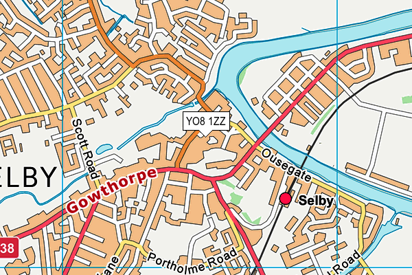 YO8 1ZZ map - OS VectorMap District (Ordnance Survey) YO8 1ZZ map - OS VectorMap District (Ordnance Survey)