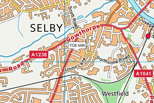 YO8 4AN map - OS VectorMap District (Ordnance Survey) YO8 4AN map - OS VectorMap District (Ordnance Survey)