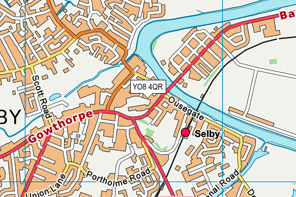 YO8 4QR map - OS VectorMap District (Ordnance Survey) YO8 4QR map - OS VectorMap District (Ordnance Survey)