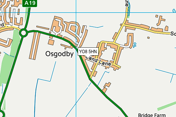 YO8 5HN map - OS VectorMap District (Ordnance Survey) YO8 5HN map - OS VectorMap District (Ordnance Survey)