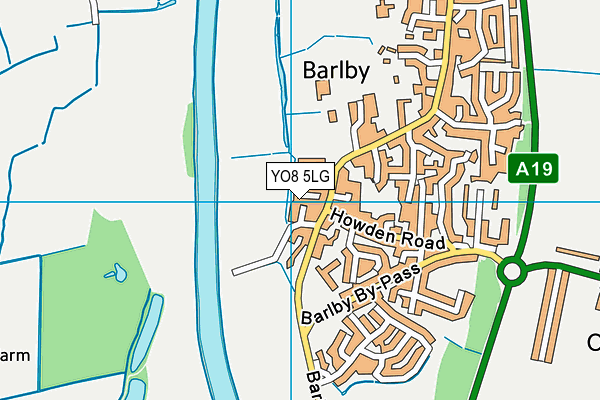 YO8 5LG map - OS VectorMap District (Ordnance Survey) YO8 5LG map - OS VectorMap District (Ordnance Survey)