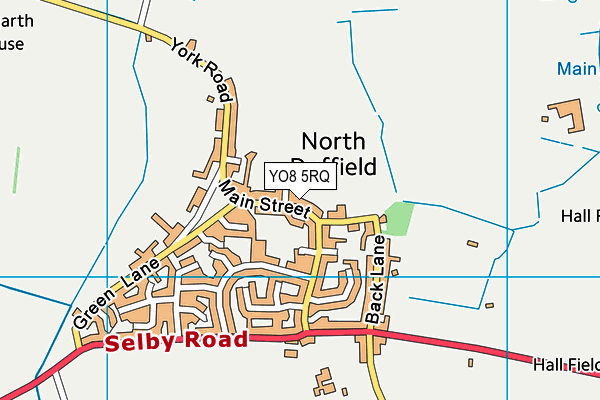 YO8 5RQ map - OS VectorMap District (Ordnance Survey)