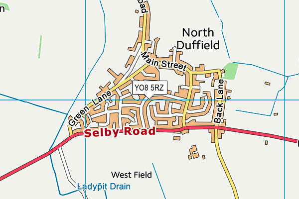 YO8 5RZ map - OS VectorMap District (Ordnance Survey) YO8 5RZ map - OS VectorMap District (Ordnance Survey)