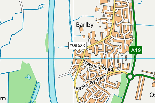 YO8 5XR map - OS VectorMap District (Ordnance Survey) YO8 5XR map - OS VectorMap District (Ordnance Survey)