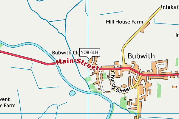 YO8 6LH map - OS VectorMap District (Ordnance Survey)