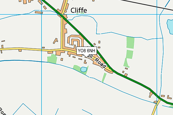 YO8 6NH map - OS VectorMap District (Ordnance Survey) YO8 6NH map - OS VectorMap District (Ordnance Survey)