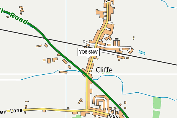 YO8 6NW map - OS VectorMap District (Ordnance Survey) YO8 6NW map - OS VectorMap District (Ordnance Survey)