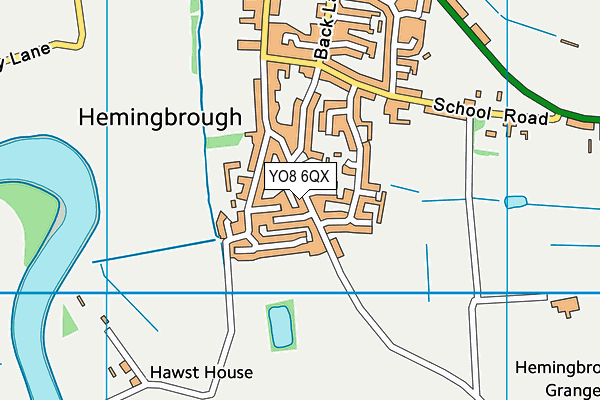 YO8 6QX map - OS VectorMap District (Ordnance Survey)