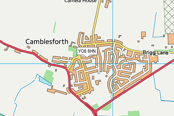 YO8 8HN map - OS VectorMap District (Ordnance Survey) YO8 8HN map - OS VectorMap District (Ordnance Survey)