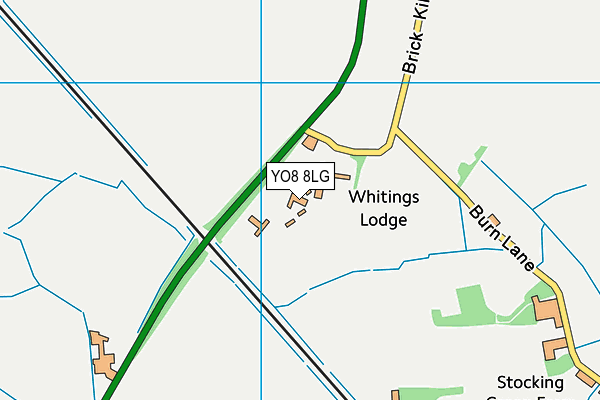 YO8 8LG map - OS VectorMap District (Ordnance Survey) YO8 8LG map - OS VectorMap District (Ordnance Survey)