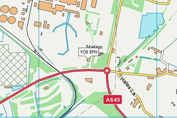 YO8 8PH map - OS VectorMap District (Ordnance Survey)
