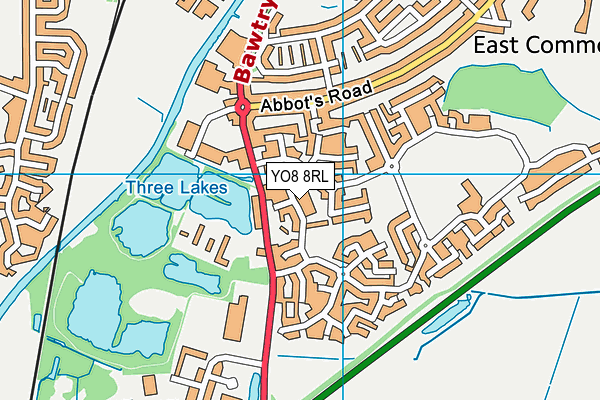 YO8 8RL map - OS VectorMap District (Ordnance Survey) YO8 8RL map - OS VectorMap District (Ordnance Survey)