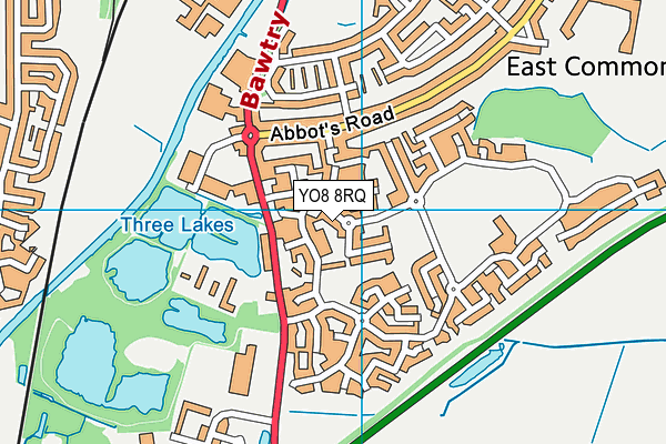 YO8 8RQ map - OS VectorMap District (Ordnance Survey) YO8 8RQ map - OS VectorMap District (Ordnance Survey)