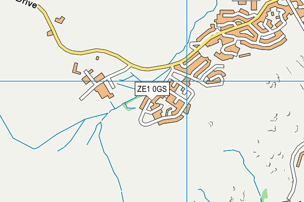 ZE1 0GS map - OS VectorMap District (Ordnance Survey)