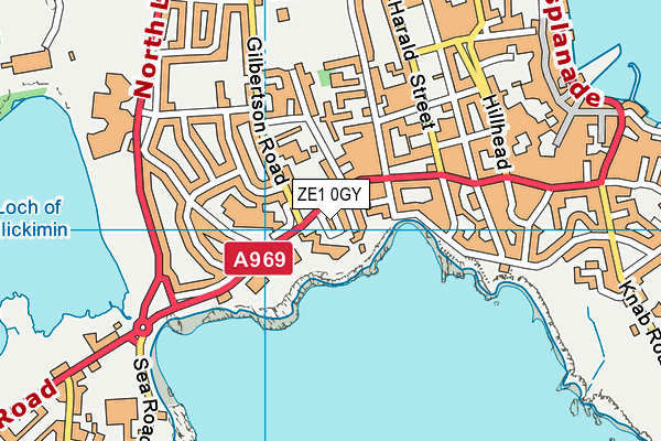 ZE1 0GY map - OS VectorMap District (Ordnance Survey)