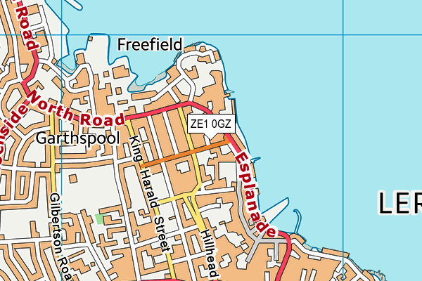 ZE1 0GZ map - OS VectorMap District (Ordnance Survey)