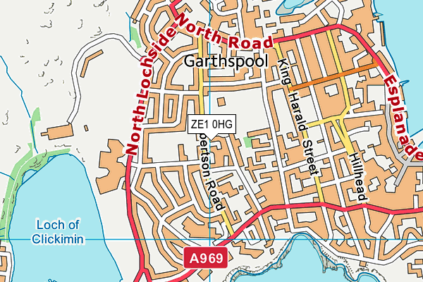 ZE1 0HG map - OS VectorMap District (Ordnance Survey)