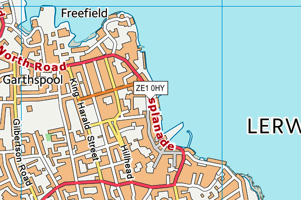 ZE1 0HY map - OS VectorMap District (Ordnance Survey)